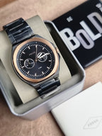 Fossil Evanston His & Her Black Stainless Steel Multifunction Couple Watch Set – BQ2645SET