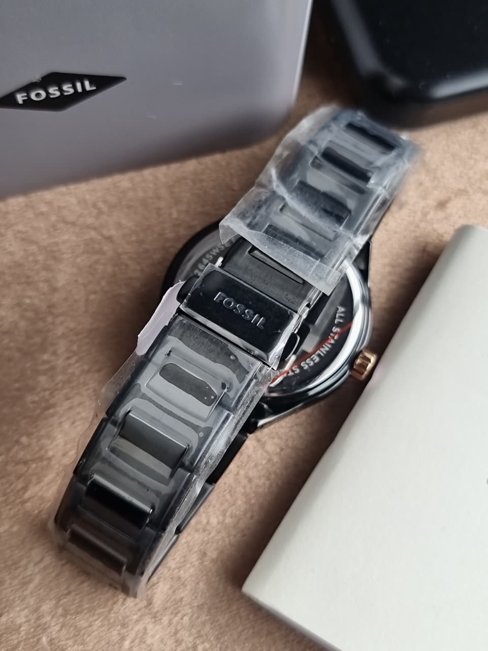 Fossil Evanston His & Her Black Stainless Steel Multifunction Couple Watch Set – BQ2645SET