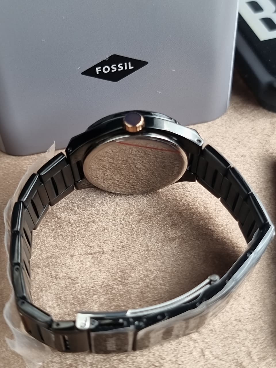 Fossil Evanston His & Her Black Stainless Steel Multifunction Couple Watch Set – BQ2645SET