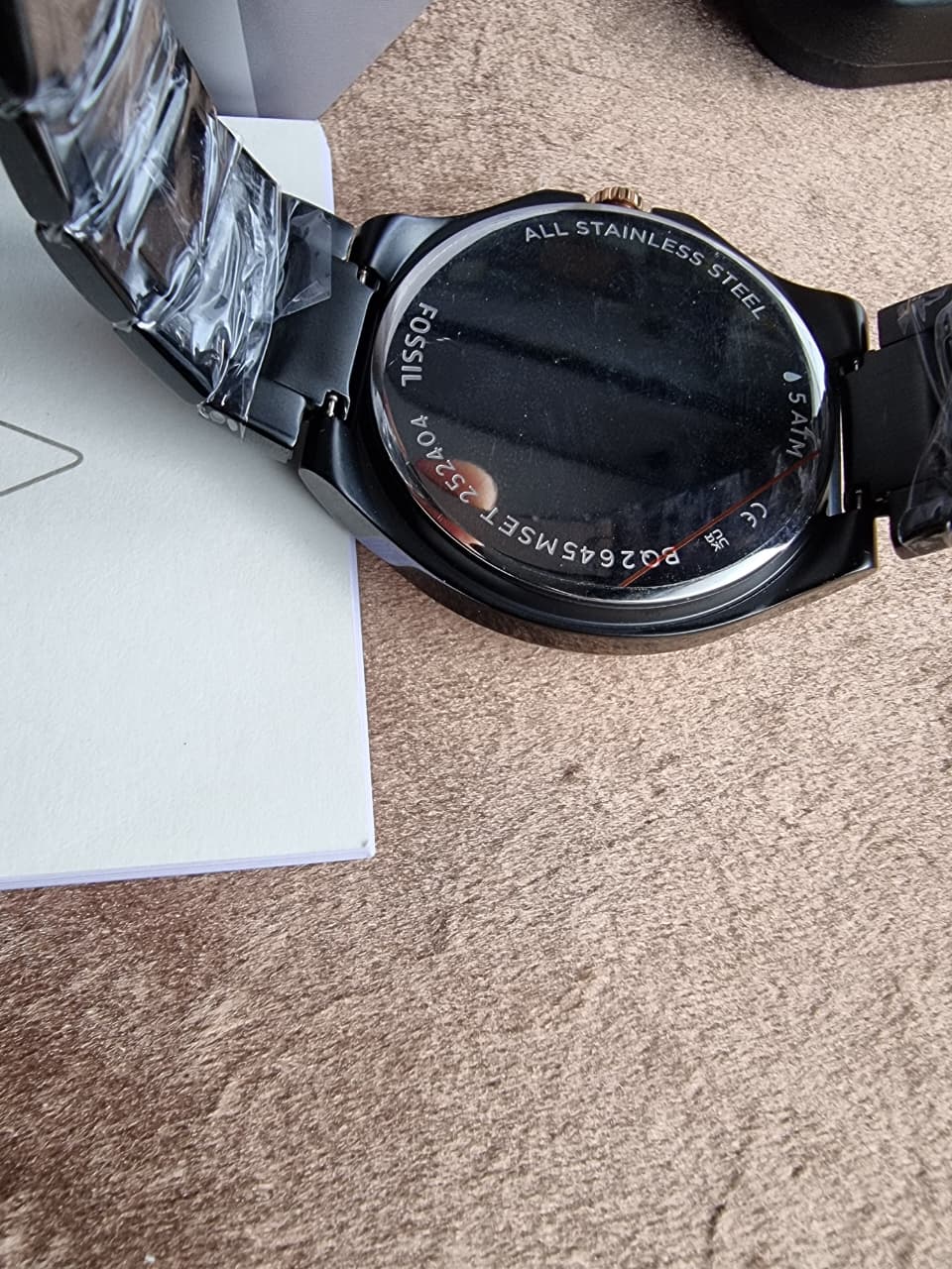 Fossil Evanston His & Her Black Stainless Steel Multifunction Couple Watch Set – BQ2645SET
