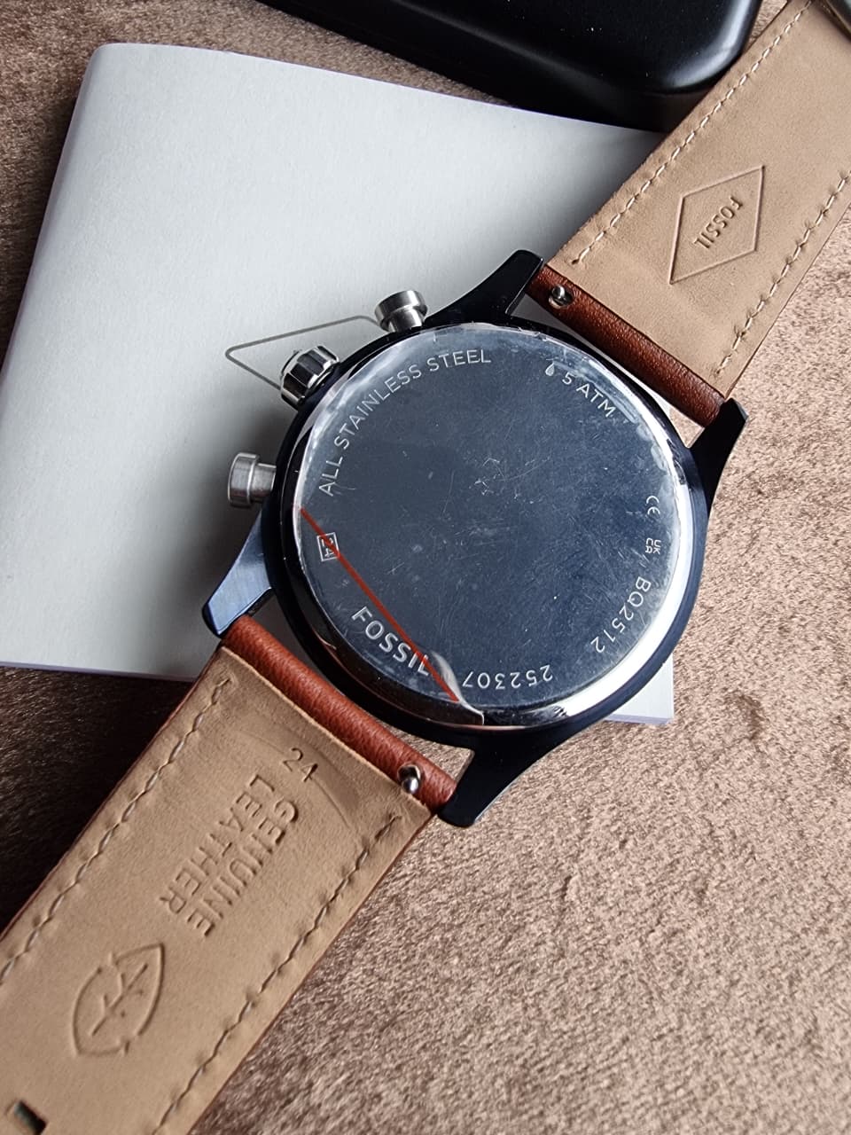 Fossil Sullivan Blue Dial Brown Leather Multifunction Men's Watch – BQ2512