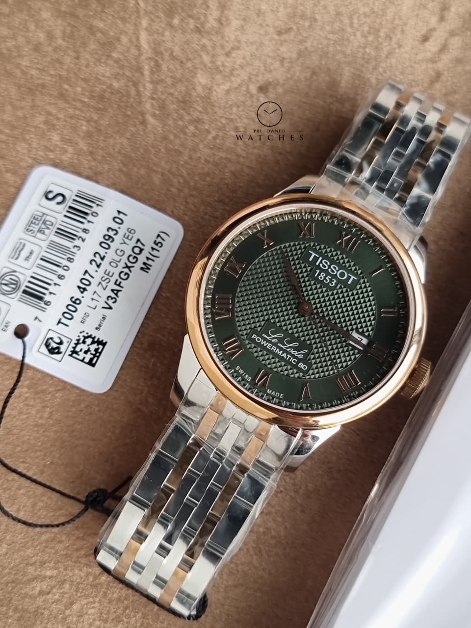 Tissot Le Locle Powermatic 80 Green Dial Two-Tone Automatic Men's Watch 39.3mm – T006.407.22.093.01