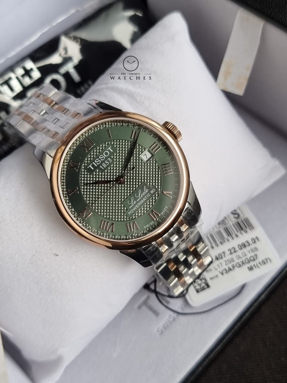 Tissot Le Locle Powermatic 80 Green Dial Two-Tone Automatic Men's Watch 39.3mm – T006.407.22.093.01