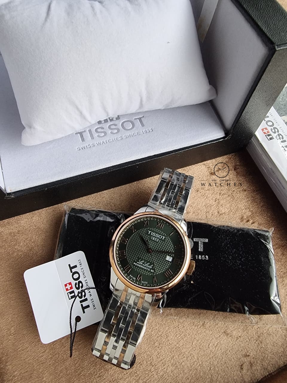 Tissot Le Locle Powermatic 80 Green Dial Two-Tone Automatic Men's Watch 39.3mm – T006.407.22.093.01