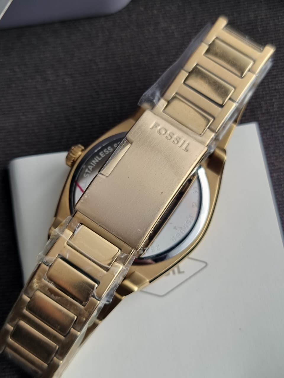 Fossil Everett Gold Stainless Steel Gold Dial Quartz Men's Watch 42mm – FS5965