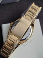 Fossil Everett Gold Stainless Steel Gold Dial Quartz Men's Watch 42mm – FS5965
