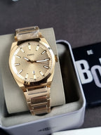 Fossil Everett Gold Stainless Steel Gold Dial Quartz Men's Watch 42mm – FS5965