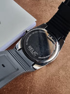 Relic by Fossil Jake Blue Dial Black Silicone Strap Quartz Men's Watch – ZR11861