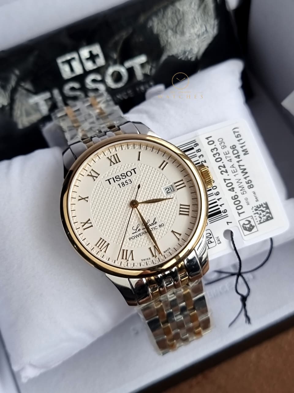 Tissot Le Locle Powermatic 80 Silver Dial Two-Tone Automatic Men's Watch 39.3mm – T006.407.22.033.01