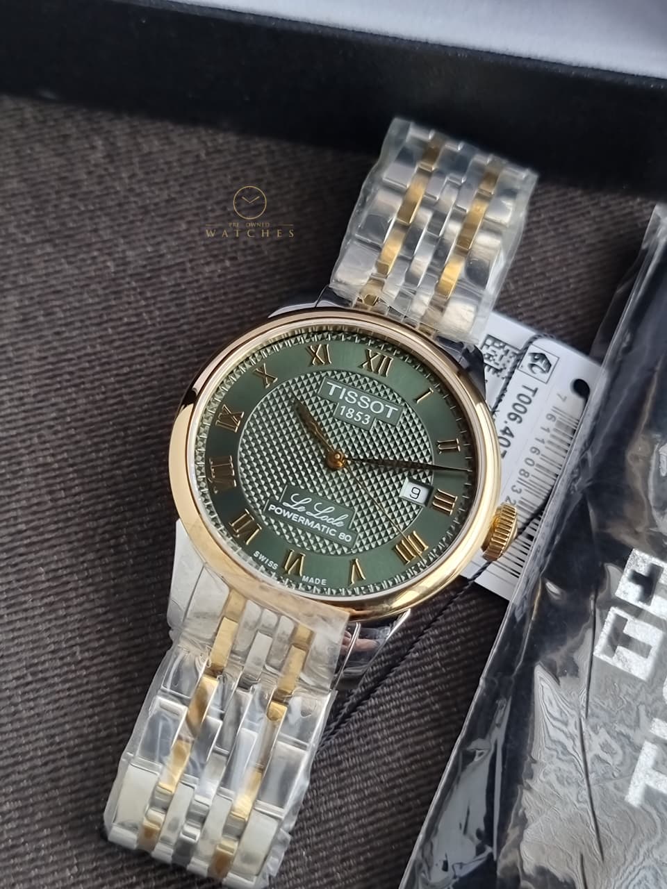 Tissot Le Locle Powermatic 80 Green Dial Two-Tone Automatic Men's Watch 39.3mm – T006.407.22.093.00