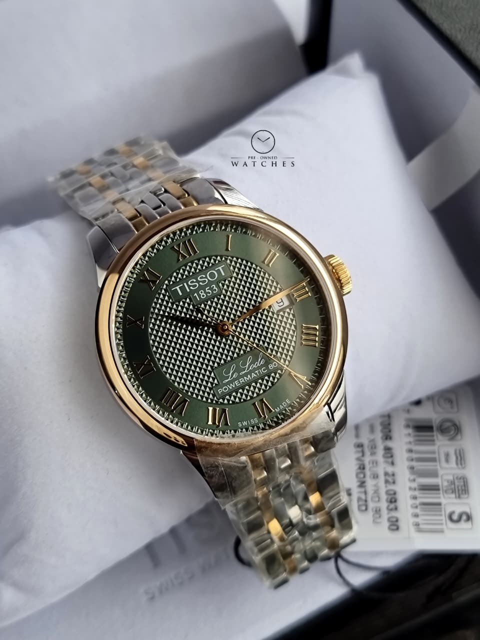 Tissot Le Locle Powermatic 80 Green Dial Two-Tone Automatic Men's Watch 39.3mm – T006.407.22.093.00