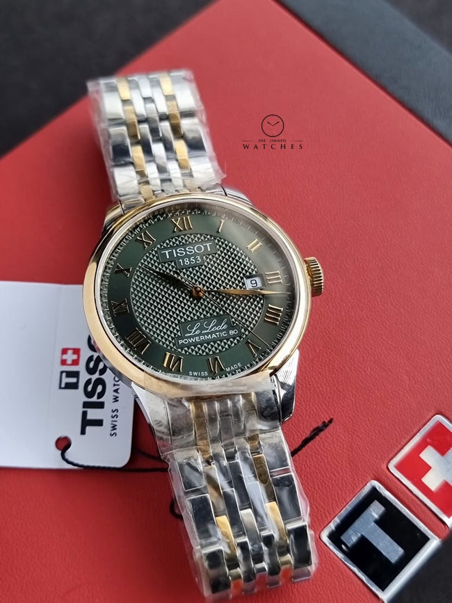 Tissot Le Locle Powermatic 80 Green Dial Two-Tone Automatic Men's Watch 39.3mm – T006.407.22.093.00 Hover Image