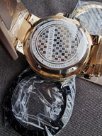 Victor Hugo Cosmo 3 Bezels Gold Stainless Steel Quartz Men's Watch – VHG10090GSG/02M