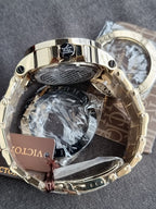 Victor Hugo Cosmo 3 Bezels Gold Stainless Steel Quartz Men's Watch – VHG10090GSG/02M
