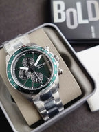 Fossil Autocross Multifunction Green Dial Stainless Steel Quartz Men's Watch 42mm – FS6127