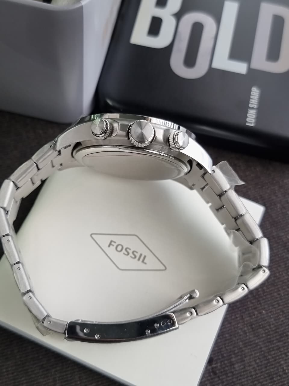 Fossil Autocross Multifunction Green Dial Stainless Steel Quartz Men's Watch 42mm – FS6127