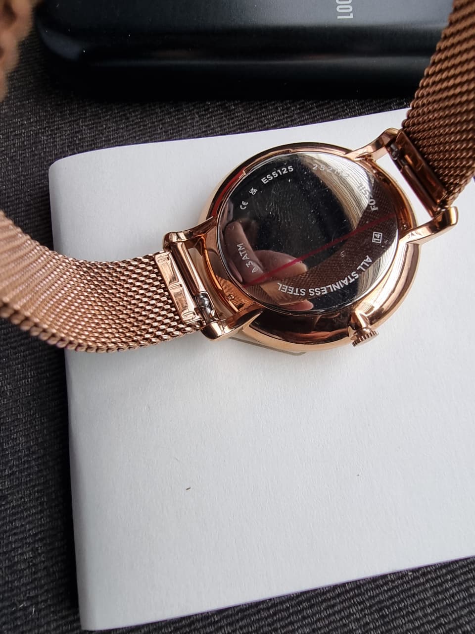Fossil Jacqueline Gold-Tone Stainless Steel Gold Dial Quartz Women's Watch 36mm – ES5125