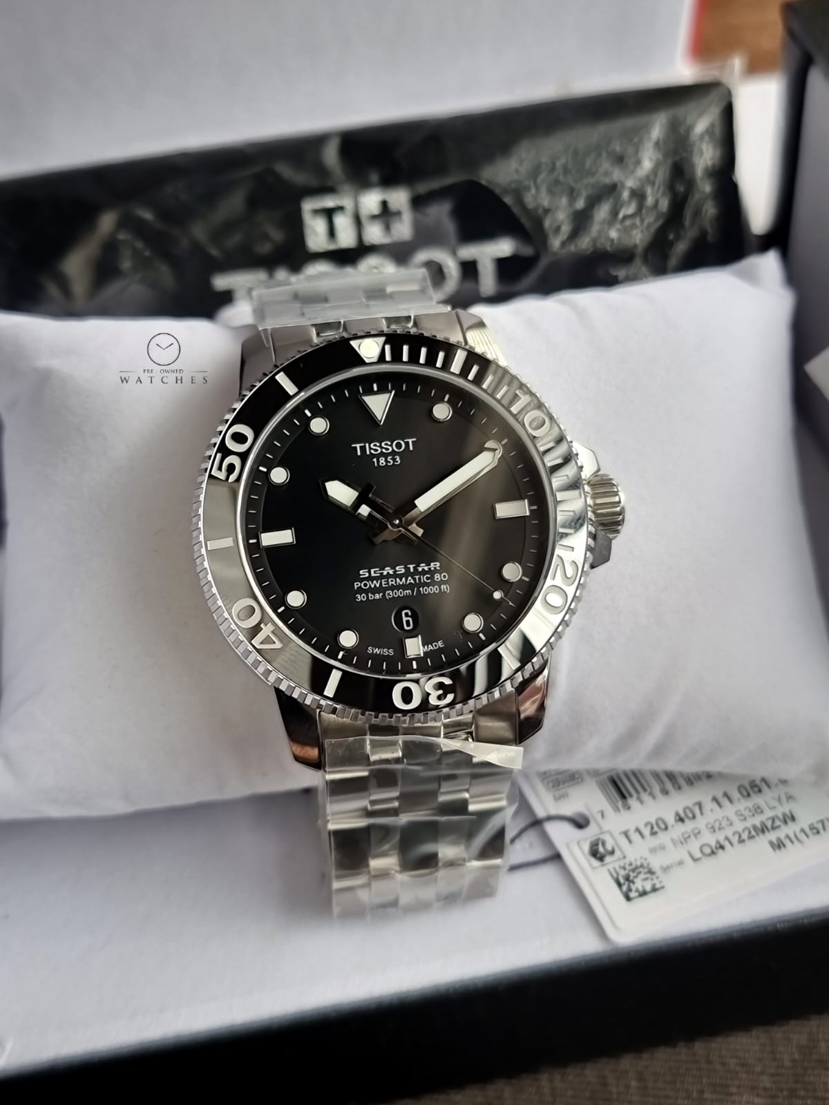 Tissot Seastar 1000 Automatic Black Dial Men's Watch T1204071105100 Item No. T120.407.11.051.00