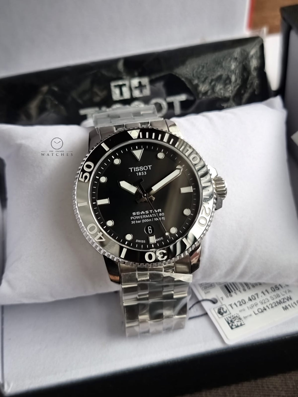 Tissot Seastar 1000 Automatic Black Dial Men's Watch T1204071105100 Item No. T120.407.11.051.00