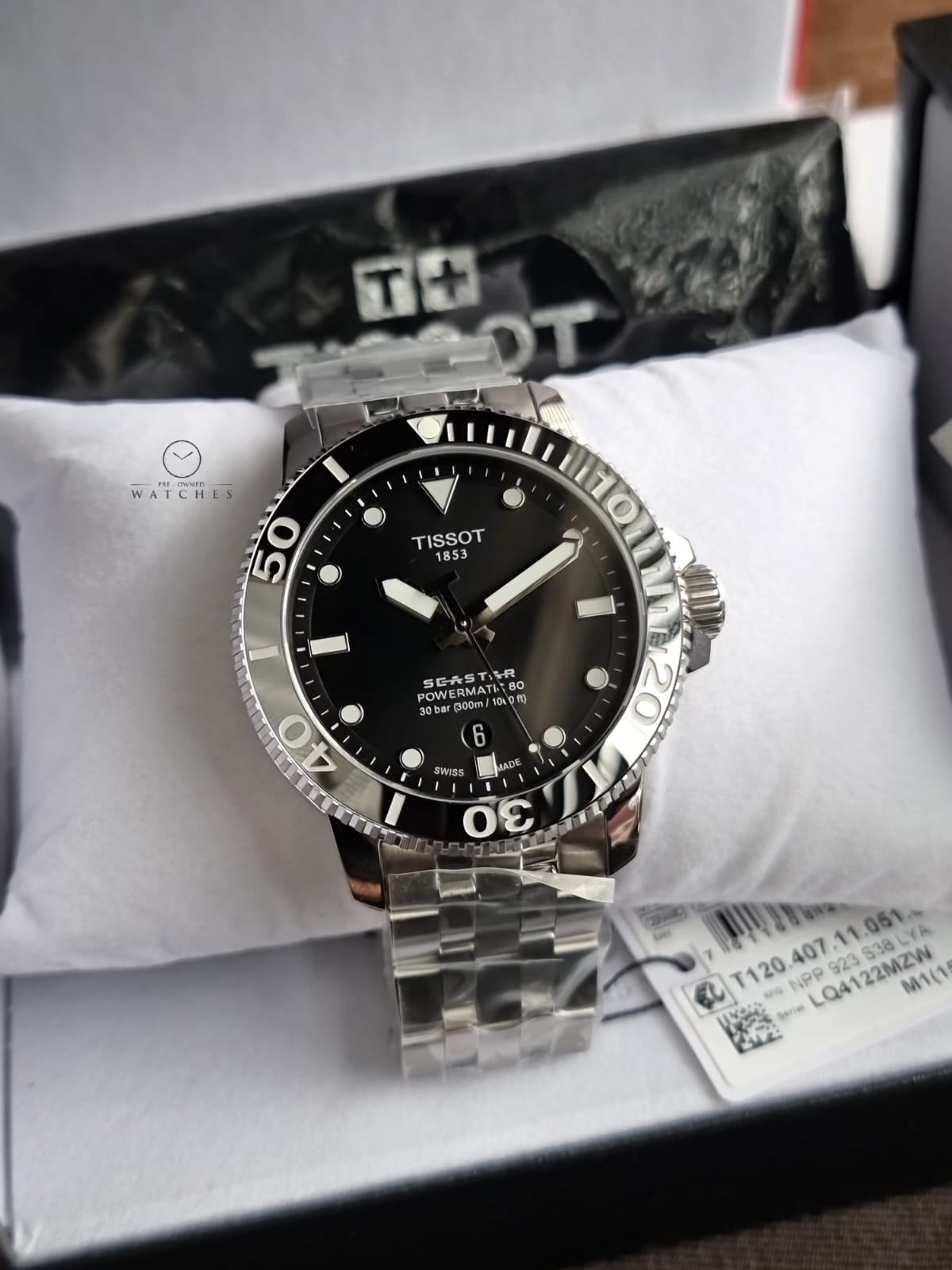 Tissot Seastar 1000 Automatic Black Dial Men's Watch T1204071105100 Item No. T120.407.11.051.00