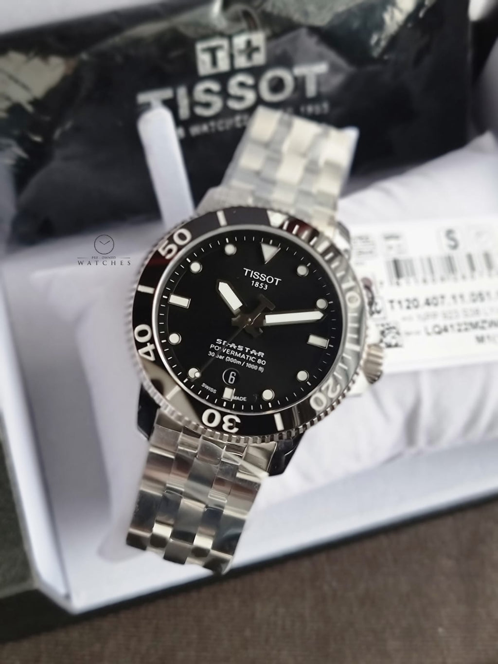 Tissot Seastar 1000 Automatic Black Dial Men's Watch T1204071105100 Item No. T120.407.11.051.00