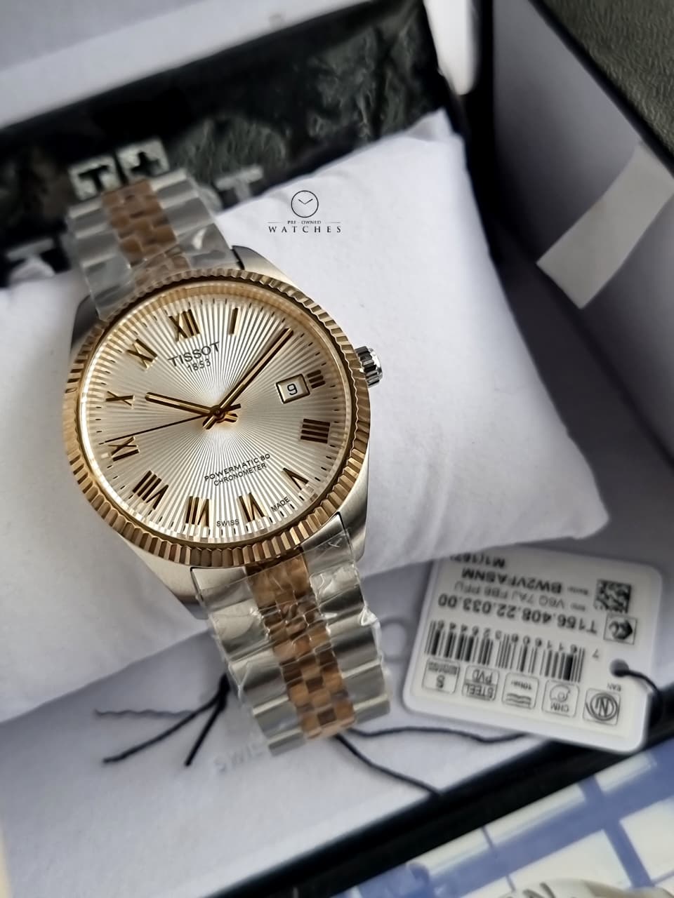 Tissot Ballade Silver Dial Two-Tone Automatic Men's Watch 39mm – T156.408.22.033.00