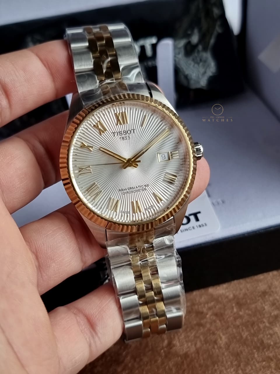 Tissot Ballade Silver Dial Two-Tone Automatic Men's Watch 39mm – T156.408.22.033.00