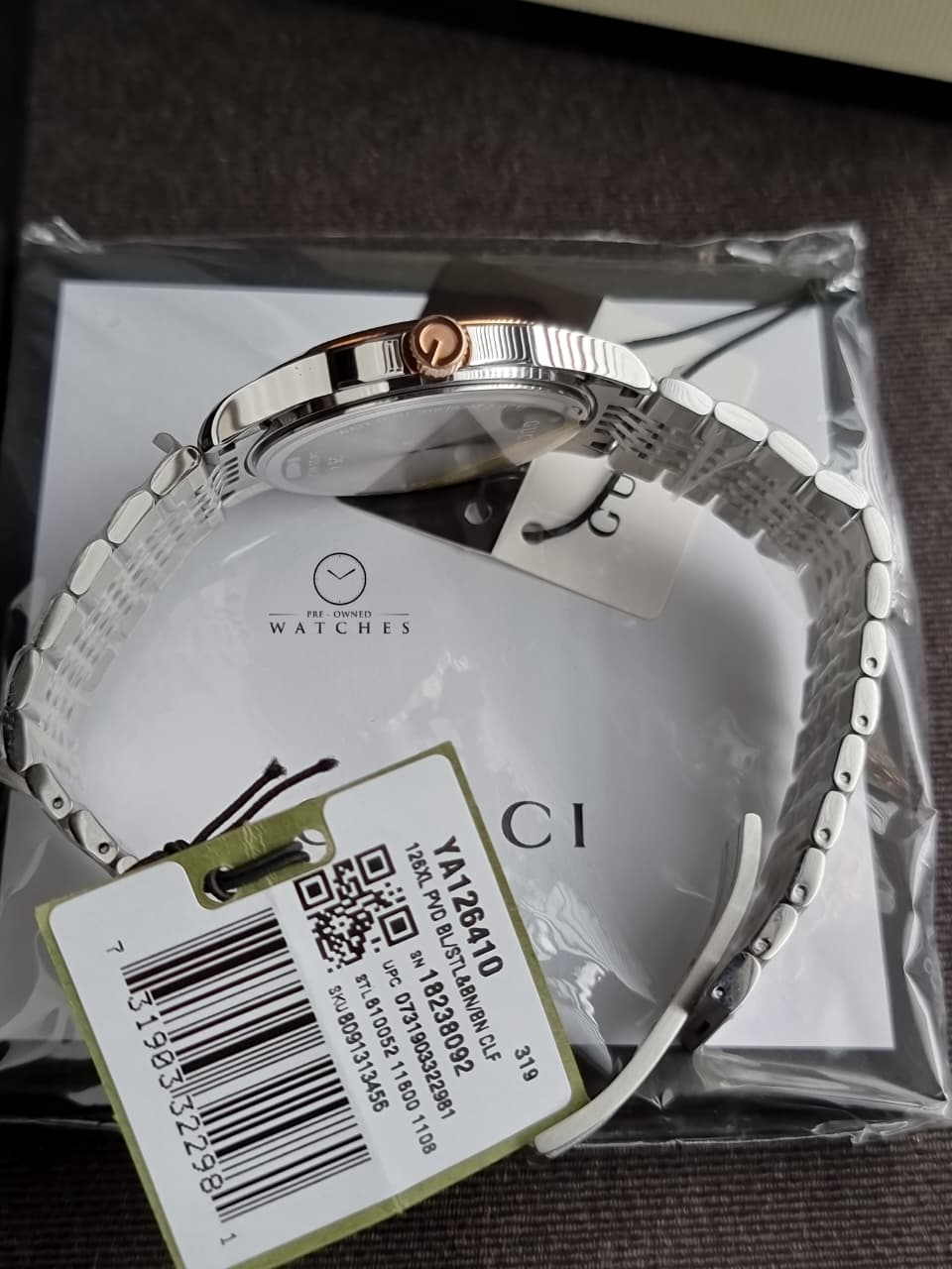 GUCCI Timeless Rose Gold PVD Men's Watch YA126410