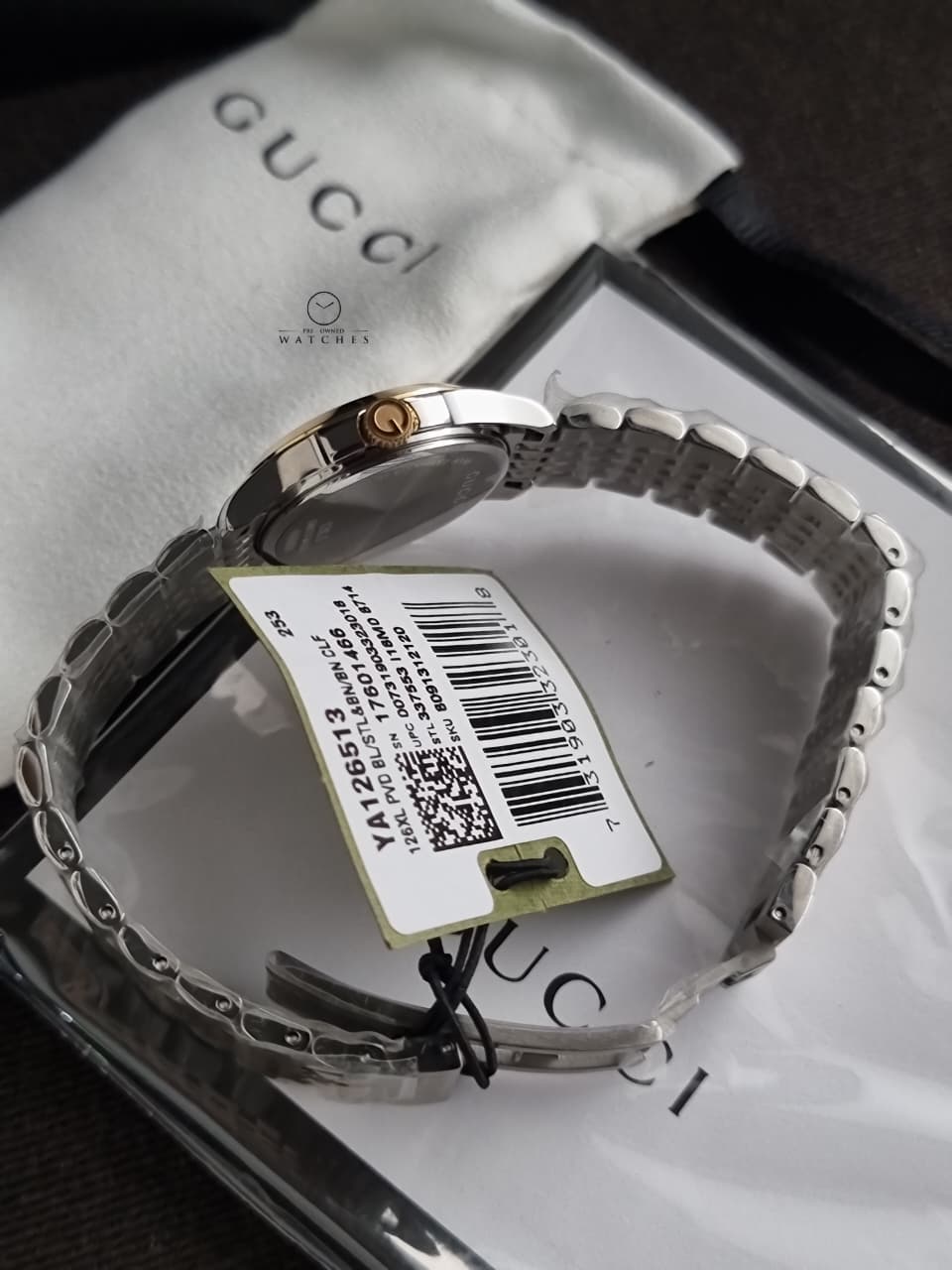 GUCCITimeless Diamond Mother of Pearl Dial Ladies Watch YA126513