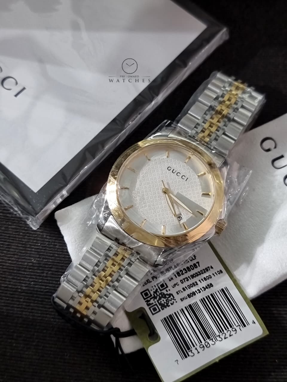 Gucci G-Timeless Silver Dial Two-Tone Stainless Steel Swiss Quartz Men's Watch 38mm – YA126409