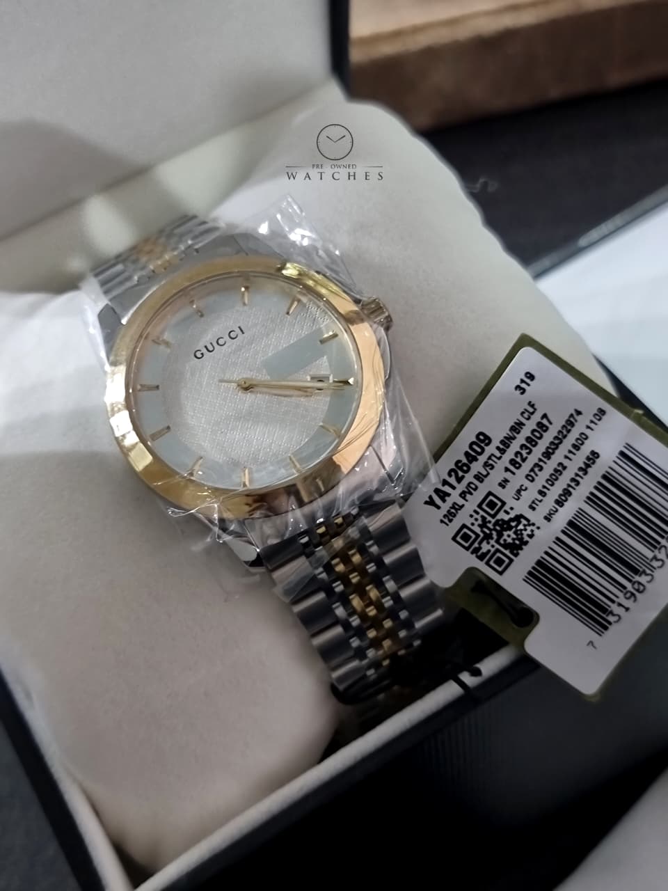 Gucci G-Timeless Silver Dial Two-Tone Stainless Steel Swiss Quartz Men's Watch 38mm – YA126409