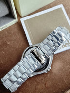 Michael Kors Women’s Quartz Silver Stainless Steel Navy Blue Dial 41mm Watch MK6990