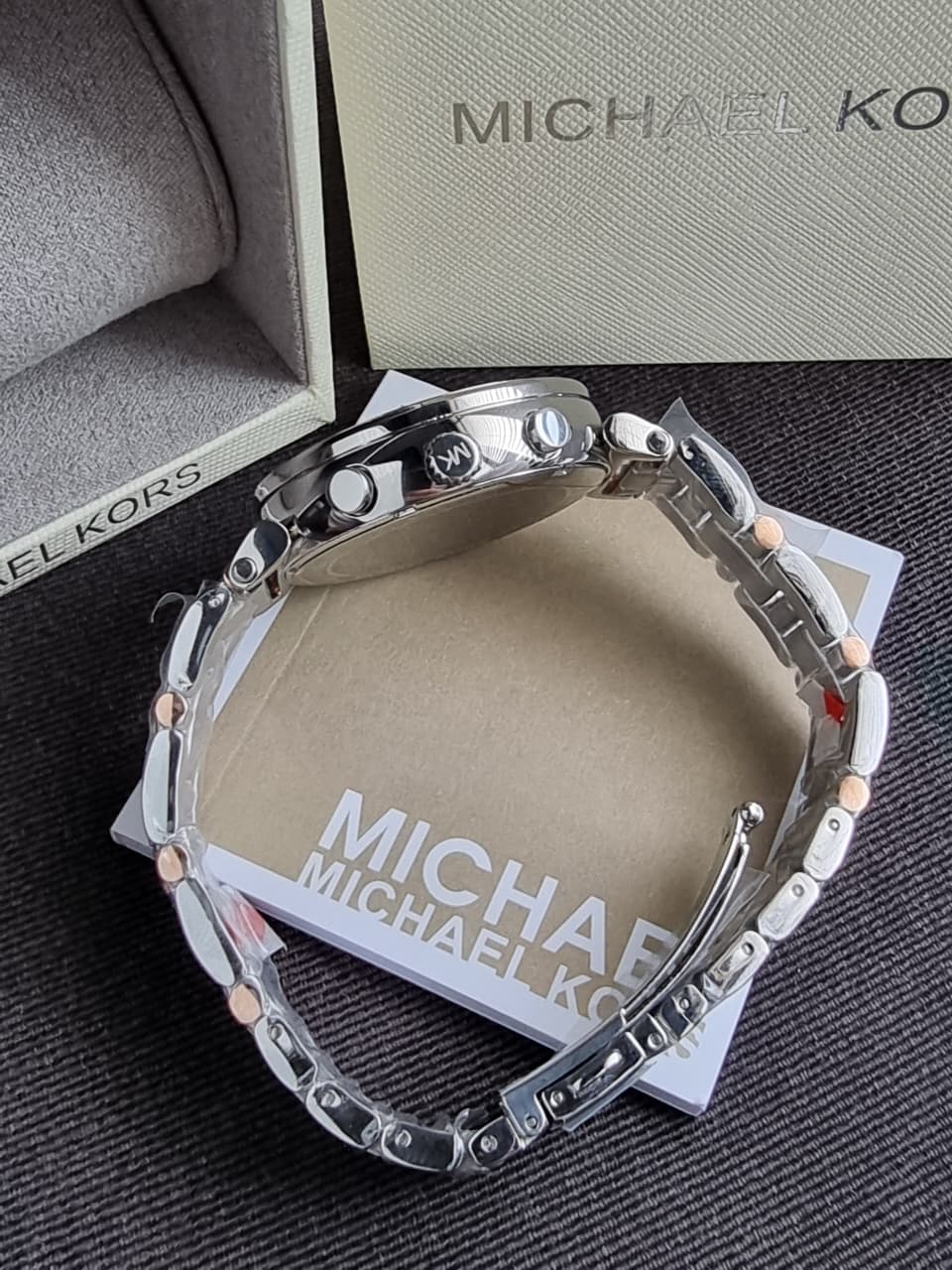 MICHAEL KORS Sofie Chronograph Crystal Silver Dial Ladies Watch MK6558