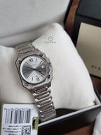Gucci G-Flat Silver Dial Stainless Steel Swiss Quartz Unisex Watch 30mm – YA166504