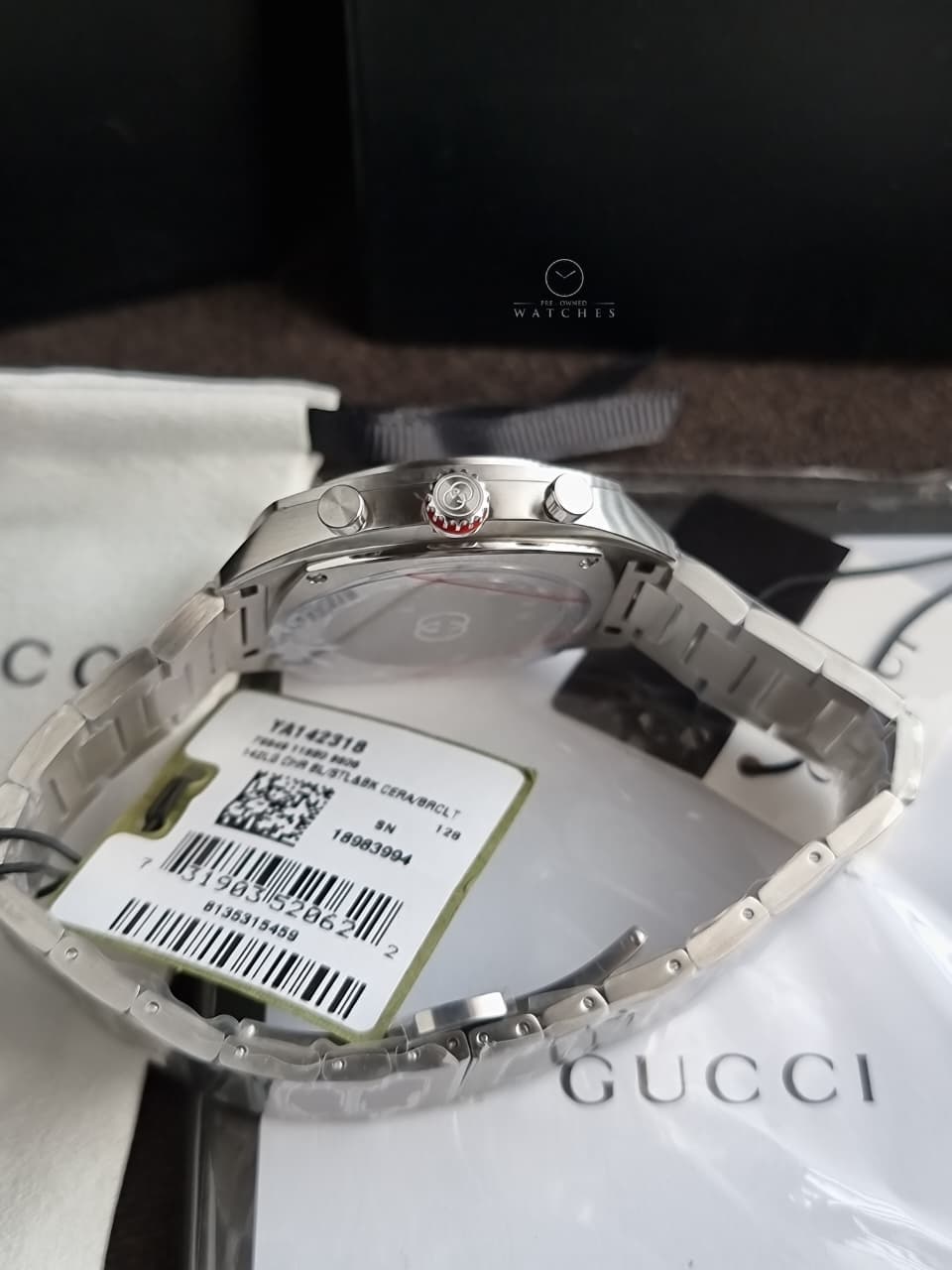 Gucci Interlocking Green Dial Chronograph Stainless Steel Swiss Quartz Men's Watch 41mm – YA142318