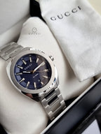 Gucci GG2570 40mm Silver Stainless Steel Blue Dial Swiss Quartz Men's Watch – YA142314