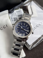 Gucci GG2570 40mm Silver Stainless Steel Blue Dial Swiss Quartz Men's Watch – YA142314