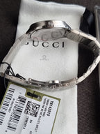 Gucci Interlocking 29mm Silver Stainless Steel Silver Diamond Dial Swiss Quartz Women's Watch – YA142510