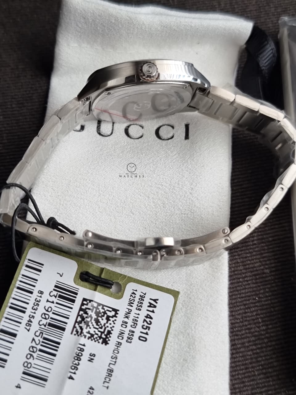 Gucci Interlocking 29mm Silver Stainless Steel Silver Diamond Dial Swiss Quartz Women's Watch – YA142510
