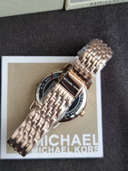 Michael Kors Melissa Pavé 35mm Rose Gold Stainless Steel Chronograph Women's Watch – MKO1081