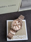 Michael Kors Melissa Pavé 35mm Rose Gold Stainless Steel Chronograph Women's Watch – MKO1081