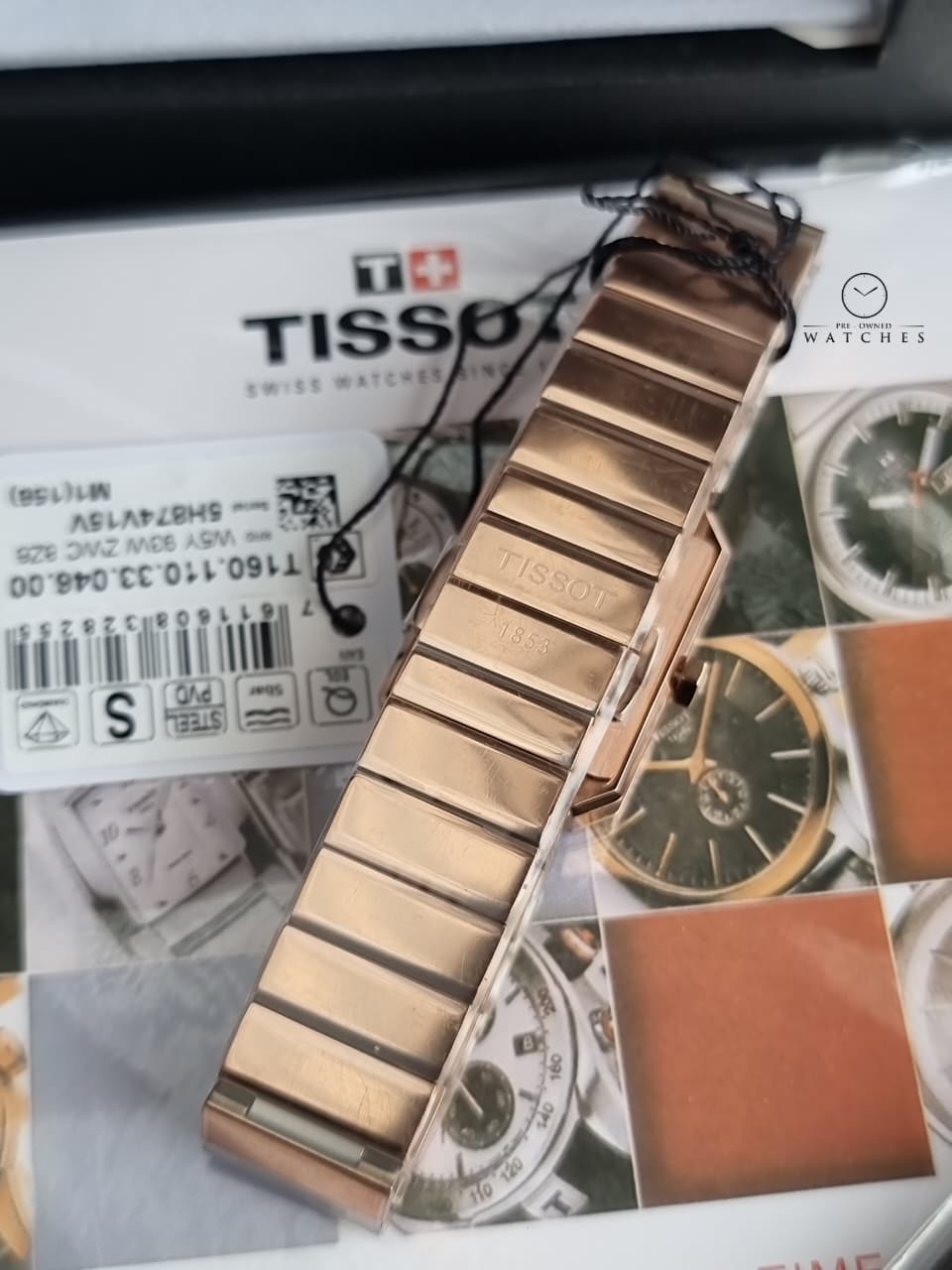 Tissot  SRV 30mm Blue Diamond Dial Rose Gold PVD Steel Women's Watch T160.110.33.046.00