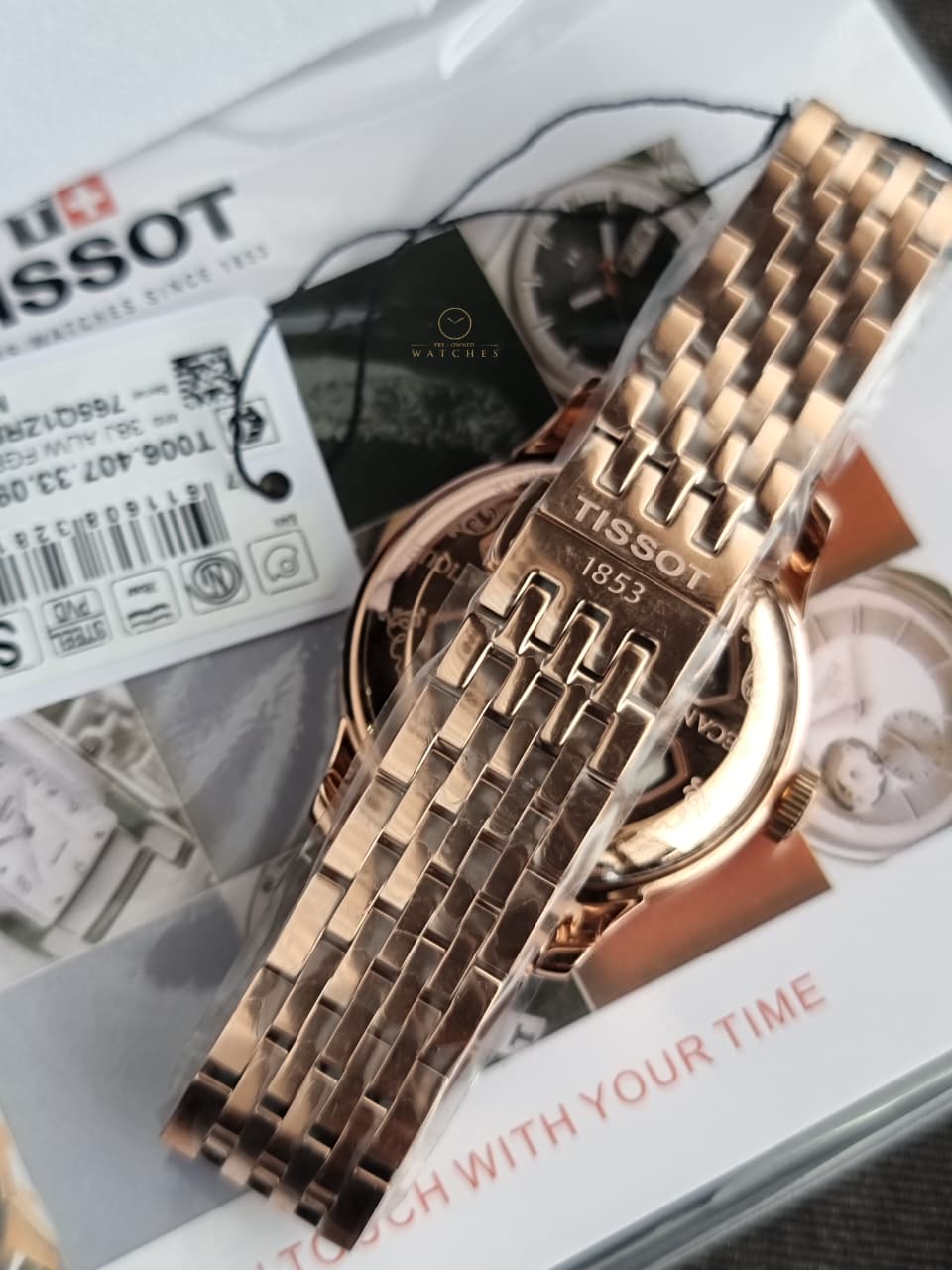 Tissot Le Locle 39.3mm Green Dial Rose Gold PVD Stainless Steel Swiss Automatic Men's Watch – T006.407.33.093.00