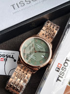 Tissot Le Locle 39.3mm Green Dial Rose Gold PVD Stainless Steel Swiss Automatic Men's Watch – T006.407.33.093.00