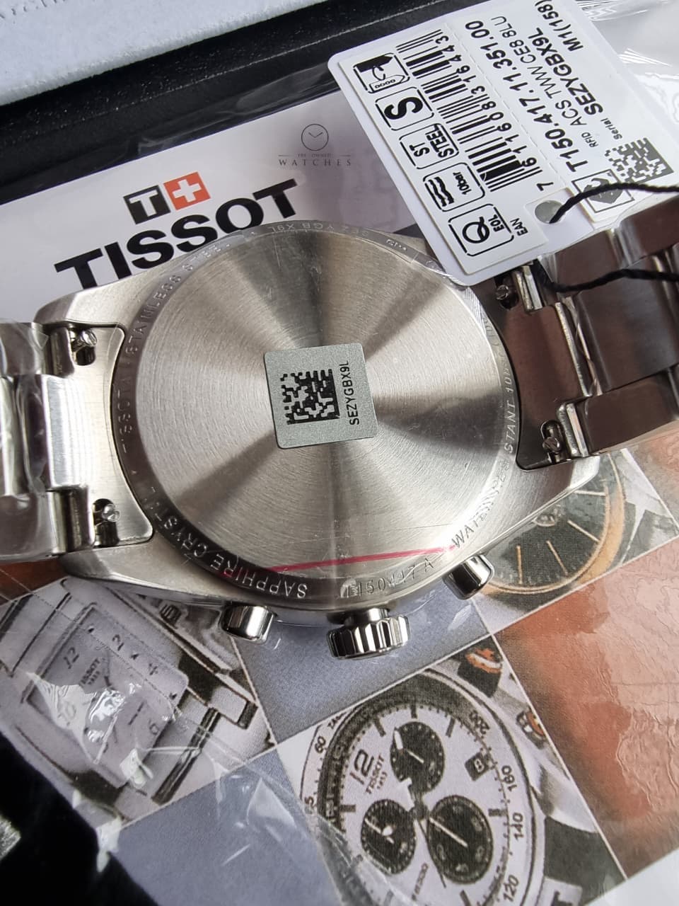 Tissot PR 100 40mm Ice Blue Dial Silver Stainless Steel Swiss Quartz Chronograph Men's Watch – T150.417.11.351.00