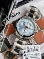 Tissot PR 100 40mm Ice Blue Dial Silver Stainless Steel Swiss Quartz Chronograph Men's Watch – T150.417.11.351.00