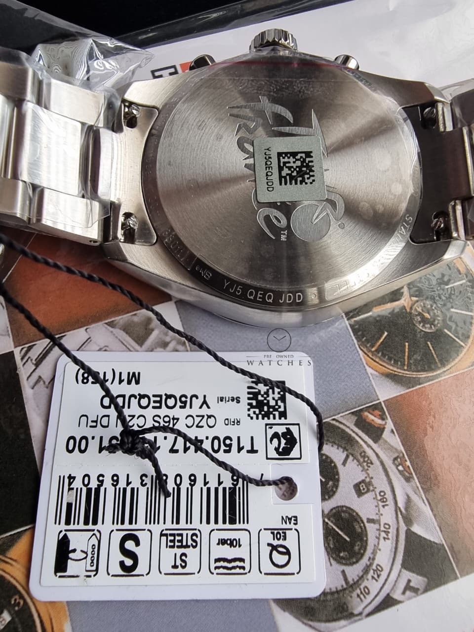 Tissot PR 100 Tour de France 40mm Black Dial Silver Stainless Steel Swiss Quartz Chronograph Men's Watch – T150.417.11.051.00