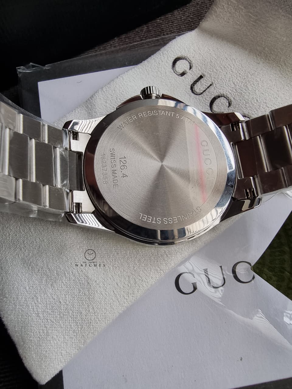 Gucci Men’s Analog Quartz Stainless Steel Blue Dial 38mm Watch YA126440