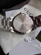 Gucci Men’s Analog Quartz Stainless Steel Blue Dial 38mm Watch YA126440