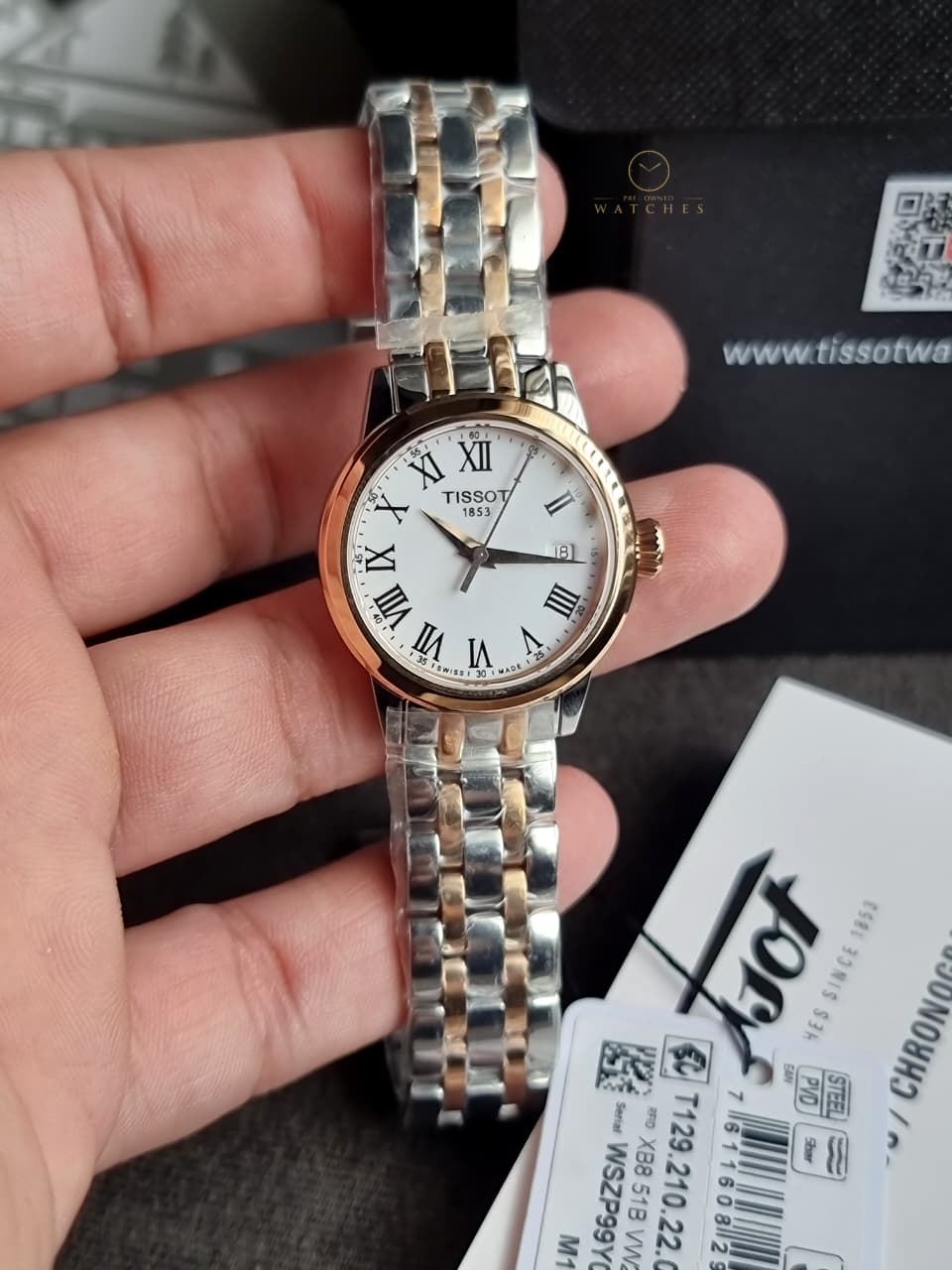 Tissot Classic Dream 28mm Silver Dial Two-Tone Stainless Steel Swiss Quartz Women's Watch – T129.210.22.013.00